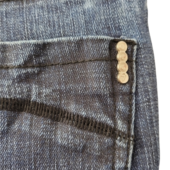 𝅺TALL Long Size 9 Straight Skinny Low Rise Dark Denim Wash Stretch Jean - Picture 10 of 12